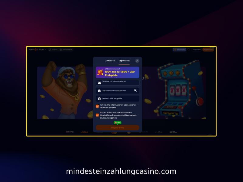 Promotionen und Willkommensangebote bei Nine Casino