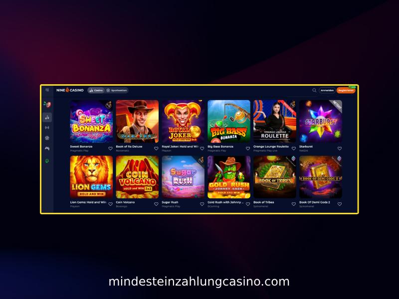 Wie beginnt man das Spielen im Nine Casino?