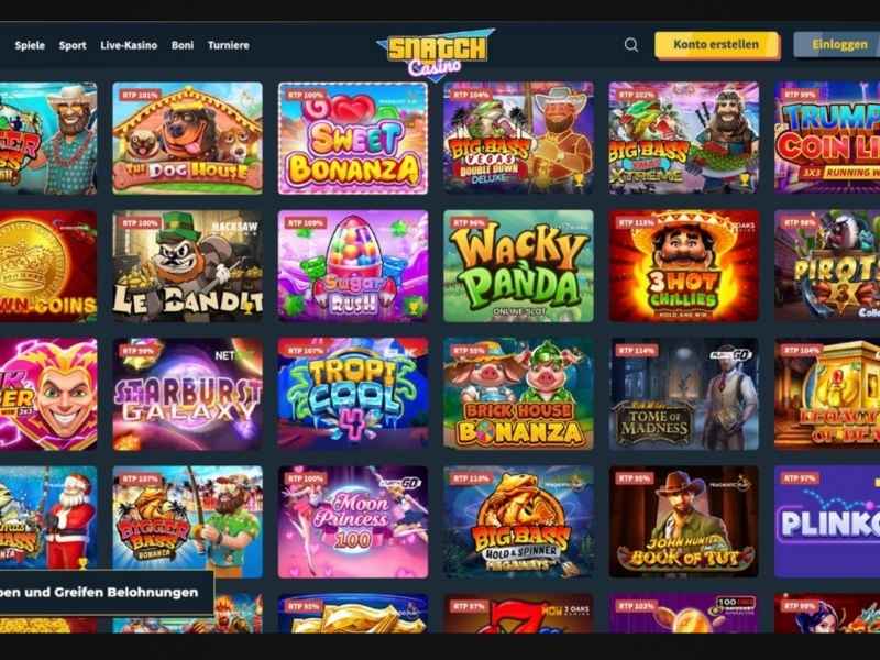 Spielkatalog bei Snatch Casino